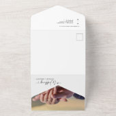 ミニマエレガントモダンリストArch QRコード写真 オールインワン招待状 (外側)