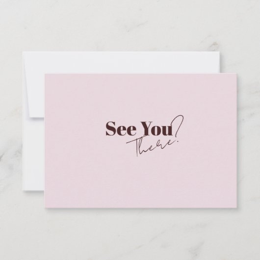 ミニマエレガントモダンリストQRコー結婚ド 出欠カード (正面)