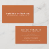 ミニマエレガントモダンリストTerracotta名刺 名刺 (正面/裏面)