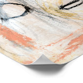 ミニマエレガントモダンル抽象芸術アートポスター ポスター (角)