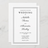 ミニマエレガントモダン縁ど者 招待状 (正面/裏面)