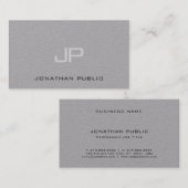 ミニマエレガントモノグラムのリストテンプレートラグジュアリー 名刺 (正面/裏面)