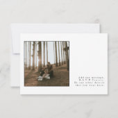 ミニマエレガントリシンプルアルなフォト結婚ズ 招待状 (裏面)