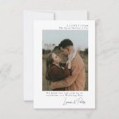 ミニマエレガントリシンプルアルな2 – 写真結婚の 招待状 (正面)