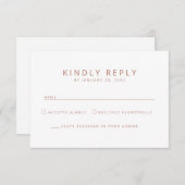 ミニマエレガントリシンプルム旧バラ結婚ズ 出欠カード (正面/裏面)