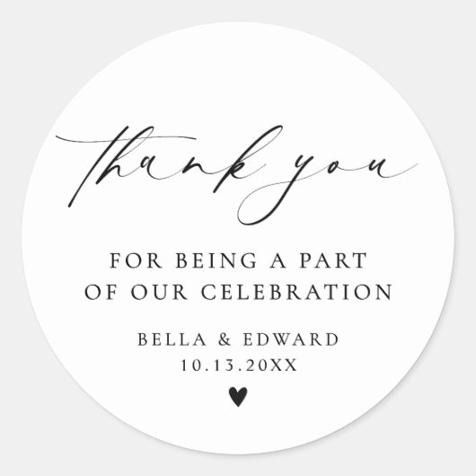 ミニマエレガントリストありが結婚とう ラウンドシール (正面)