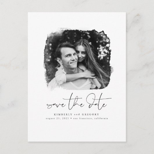 ミニマエレガントリストが写真の日付を保存 案内ポストカード (正面)