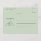 ミニマエレガントリストが写真の日付を保存 案内ポストカード (裏面)