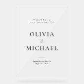 ミニマエレガントリストが署名を結婚歓迎 アクリルサイン (正面)