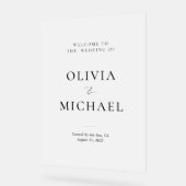 ミニマエレガントリストが署名を結婚歓迎 アクリルサイン (傾斜)