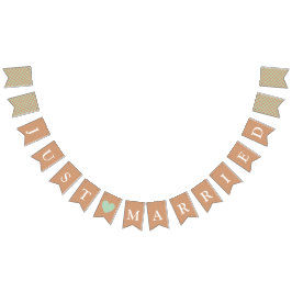 ミニマエレガントリストたった今結婚しましたニューリュウズ バンティングフラッグ