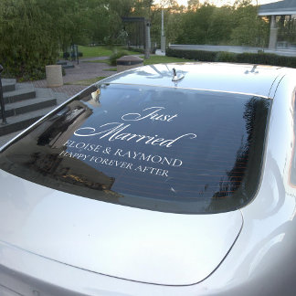 ミニマエレガントリストたった今結婚しました結婚ズ ウィンドウサイン