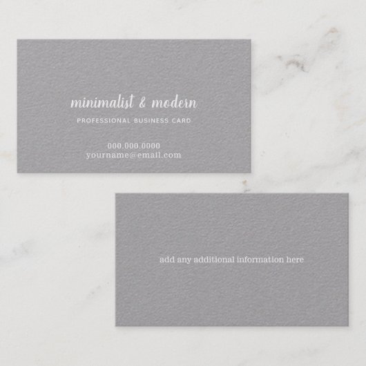 ミニマエレガントリストとグレモダンイ・プレミアム教授 名刺 (正面/裏面)