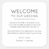 ミニマエレガントリストによる我々の結婚バッグ スクエアシール (正面)