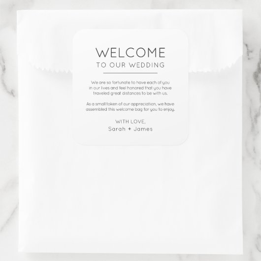 ミニマエレガントリストによる我々の結婚バッグ スクエアシール (バッグ)