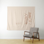 ミニマエレガントリストのアーモンドカラー結婚の背景 タペストリー (インサイチュ(横))