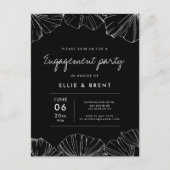 ミニマエレガントリストのイチョウ婚約パーティ ポストカード (正面)