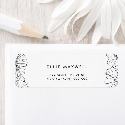 ミニマエレガントリストのイチョウ差出人住所 ラベル (インサイチュ)