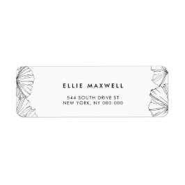 ミニマエレガントリストのイチョウ差出人住所 ラベル