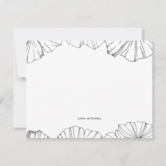 ミニマエレガントリストのイチョウ ノートカード (正面)