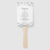 ミニマエレガントリストのイチョウ・ビロバ結婚式プログラム ハンドファン (裏面)