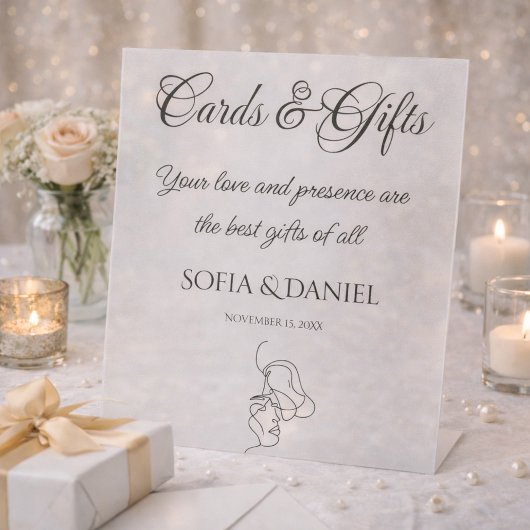 ミニマエレガントリストのカー結婚ドとギフトのサイン 台座サイン