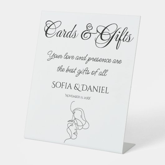 ミニマエレガントリストのカー結婚ドとギフトのサイン 台座サイン (正面)