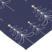 ミニマエレガントリストのクリスマスツリーデザインブルー ショートテーブルランナー (コーナー)