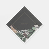 ミニマエレガントリストのクリスマスパーティー紙ナプキン スタンダードランチョンナプキン (角)