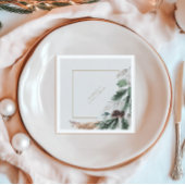 ミニマエレガントリストのクリスマスパーティー紙ナプキン スタンダードランチョンナプキン