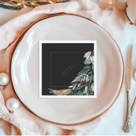 ミニマエレガントリストのクリスマスパーティー紙ナプキン スタンダードランチョンナプキン