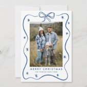 ミニマエレガントリストのクリスマスリボン5写真 シーズンカード (正面)