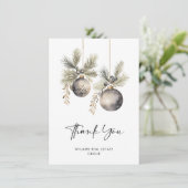 ミニマエレガントリストのクリスマス企業の会社 サンキューカード (スタンド正面)