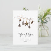 ミニマエレガントリストのクリスマス企業の会社 サンキューカード (スタンド正面)