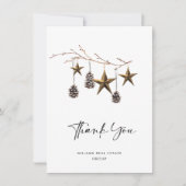 ミニマエレガントリストのクリスマス企業の会社 サンキューカード (正面)