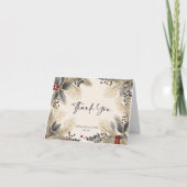 ミニマエレガントリストのクリスマス企業の会社 サンキューカード (正面)