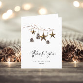 ミニマエレガントリストのクリスマス企業の会社 サンキューカード