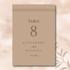 ミニマエレガントリストのクリームタ結婚ーペ テーブルナンバー