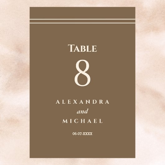 ミニマエレガントリストのクリームタ結婚ーペ テーブルナンバー