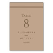 ミニマエレガントリストのクリームタ結婚ーペ テーブルナンバー (裏面)