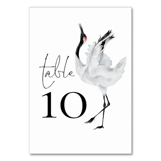 ミニマエレガントリストのクレー結婚ン鳥文字 テーブルナンバー (正面)