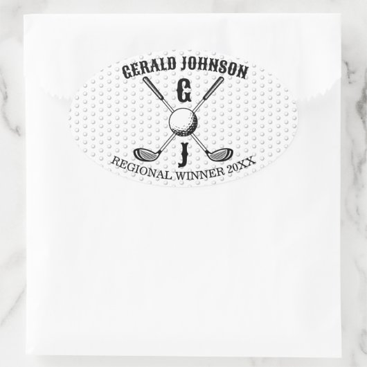 ミニマエレガントリストのゴルフモノガー… 楕円形シール (バッグ)