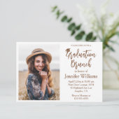 ミニマエレガントリストのスクリプト卒業ブランチ写真 招待状 (スタンド正面)