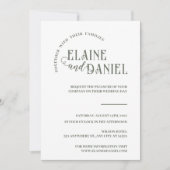 ミニマエレガントリストのセージ緑の結婚写真 招待状 (正面)