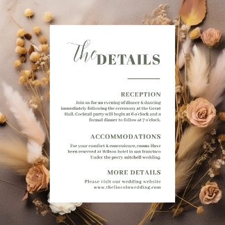 ミニマエレガントリストのセージ緑詳細 エンクロージャーカード