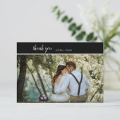 ミニマエレガントリストのタイポグラフィ写真 サンキューカード (スタンド正面)