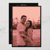 ミニマエレガントリストのダスティバラ写真の日付を保存 セーブザデート (正面/裏面)