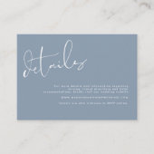 ミニマエレガントリストのダスティ結婚ブルーの詳細 エンクロージャーカード (正面)