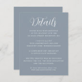 ミニマエレガントリストのダスティ結婚ブルーの詳細 エンクロージャーカード (正面/裏面)