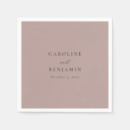 ミニマエレガントリストのダスティMauve書結婚道 スタンダードカクテルナプキン